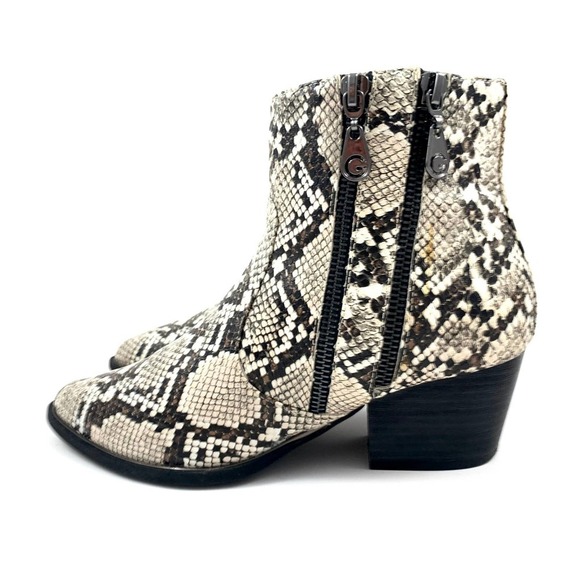 GUESS faux snakeskin python cowgirl ankle boots - Picture 14 of 14